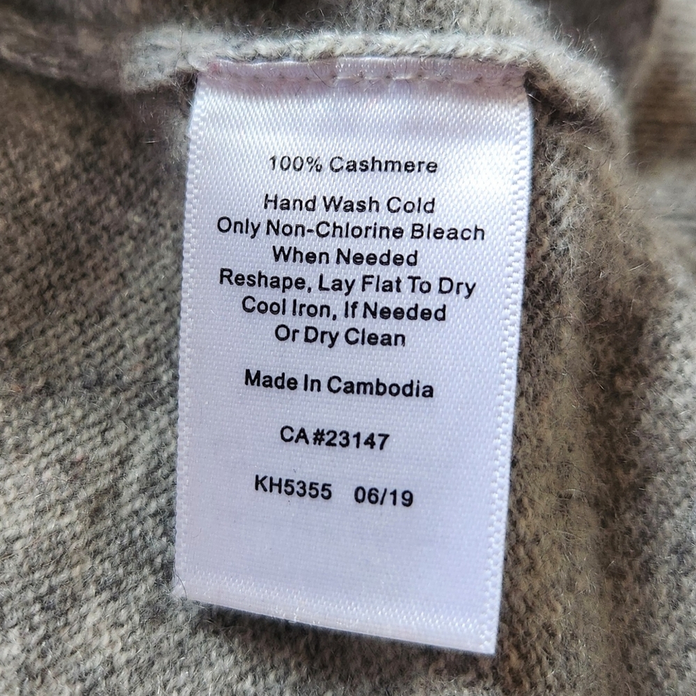 Talbots 100% Pure Cashmere Turtleneck Sweater Holiday Grey | Women's Size XS - Picture 7 of 9
